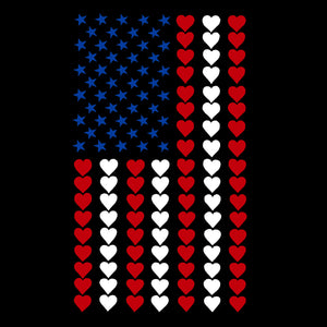 Heart Flag - Women's Plus Size Word Art T-Shirt