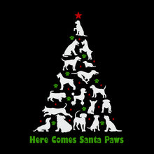 Load image into Gallery viewer, Here Comes Santa Paws - Men&#39;s Word Art Hooded Sweatshirt