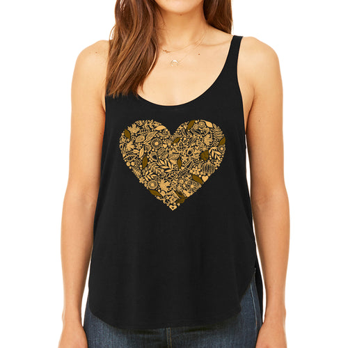 Fall Vibes  - Women's Premium Word Art Flowy Tank Top