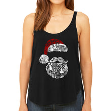 Load image into Gallery viewer, Santa Pics - Women's Premium Word Art Flowy Tank Top