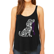 Load image into Gallery viewer, Dog Leash - Women's Premium Word Art Flowy Tank Top