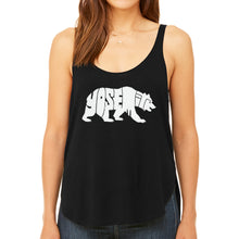 Load image into Gallery viewer, Yosemite Bear - Women's Premium Word Art Flowy Tank Top