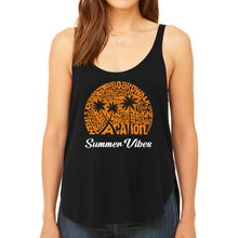 Load image into Gallery viewer, Summer Vibes - Women&#39;s Premium Word Art Flowy Tank Top