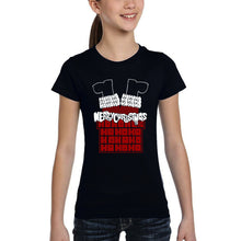 Load image into Gallery viewer, Chimney Santa - Girl's Word Art T-Shirt