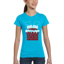 Load image into Gallery viewer, Chimney Santa - Girl's Word Art T-Shirt