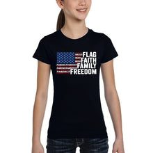 Load image into Gallery viewer, Faith Flag - Girl's Word Art T-Shirt