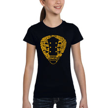 Load image into Gallery viewer, Guitar Pick Genres - Girl's Word Art T-Shirt