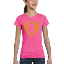 Load image into Gallery viewer, Guitar Pick Genres - Girl's Word Art T-Shirt