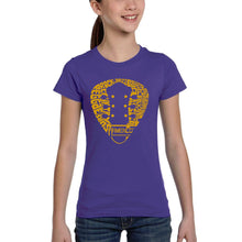 Load image into Gallery viewer, Guitar Pick Genres - Girl's Word Art T-Shirt