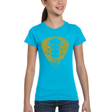 Load image into Gallery viewer, Guitar Pick Genres - Girl's Word Art T-Shirt