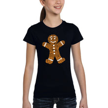 Load image into Gallery viewer, Gingerbread - Girl's Word Art T-Shirt