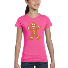 Load image into Gallery viewer, Gingerbread - Girl's Word Art T-Shirt