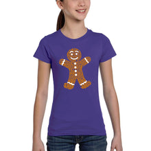 Load image into Gallery viewer, Gingerbread - Girl's Word Art T-Shirt