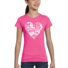 Load image into Gallery viewer, Musical Instrument Heart - Girl's Word Art T-Shirt