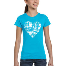 Load image into Gallery viewer, Musical Instrument Heart - Girl's Word Art T-Shirt