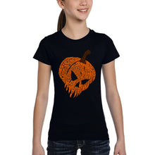 Load image into Gallery viewer, Evil Pumpkin - Girl's Word Art T-Shirt