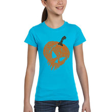 Load image into Gallery viewer, Evil Pumpkin - Girl's Word Art T-Shirt