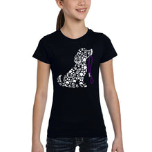 Load image into Gallery viewer, Dog Leash - Girl's Word Art T-Shirt