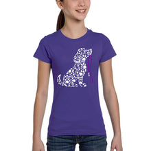 Load image into Gallery viewer, Dog Leash - Girl's Word Art T-Shirt
