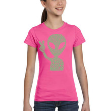 Load image into Gallery viewer, Peace Alien - Girl's Word Art T-Shirt