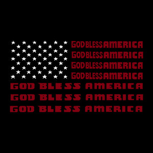 Women's Plus Size Word Art V-Neck - God Bless America