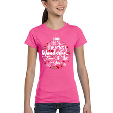 Load image into Gallery viewer, Christmas Ornament - Girl's Word Art T-Shirt