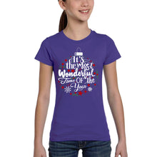 Load image into Gallery viewer, Christmas Ornament - Girl's Word Art T-Shirt