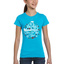 Load image into Gallery viewer, Christmas Ornament - Girl's Word Art T-Shirt