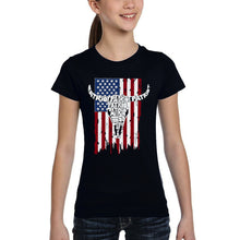 Load image into Gallery viewer, Patriot Flag - Girl's Word Art T-Shirt
