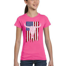 Load image into Gallery viewer, Patriot Flag - Girl's Word Art T-Shirt