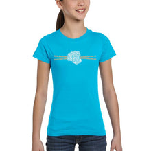 Load image into Gallery viewer, Drum Sticks - Girl's Word Art T-Shirt