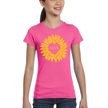 Load image into Gallery viewer, Sunflower Love - Girl's Word Art T-Shirt