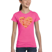 Load image into Gallery viewer, Thanksgiving Heart - Girl&#39;s Word Art T-Shirt