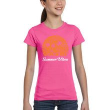 Load image into Gallery viewer, Summer Vibes - Girl&#39;s Word Art T-Shirt