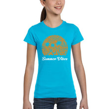 Load image into Gallery viewer, Summer Vibes - Girl&#39;s Word Art T-Shirt