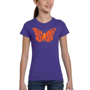 Butterfly - Girl's Word Art T-Shirt