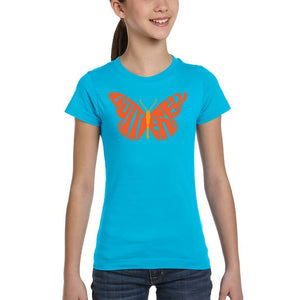 Butterfly - Girl's Word Art T-Shirt