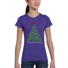 Load image into Gallery viewer, We Wish You A Merry Christmas - Girl's Word Art T-Shirt