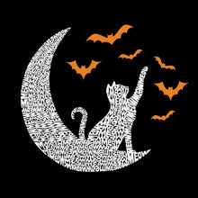 Load image into Gallery viewer, Halloween Cat Moon - Women&#39;s Word Art T-Shirt