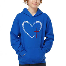 Load image into Gallery viewer, Blessed Heart - Boy's Word Art Hooded Sweatshirt