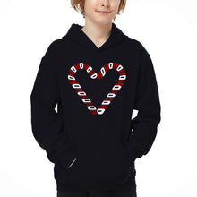 Load image into Gallery viewer, Candy Canes - Boy's Word Art Hooded Sweatshirt
