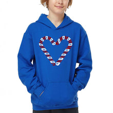 Load image into Gallery viewer, Candy Canes - Boy's Word Art Hooded Sweatshirt