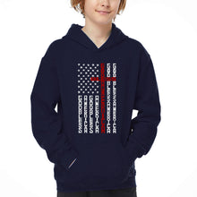 Load image into Gallery viewer, Cross Flag - Boy's Word Art Hooded Sweatshirt