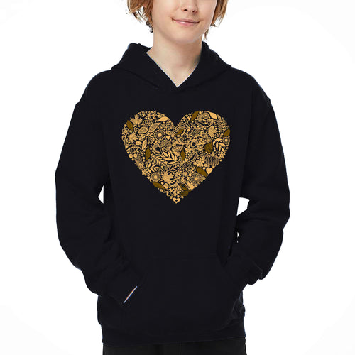 Fall Vibes  - Boy's Word Art Hooded Sweatshirt