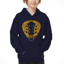 Load image into Gallery viewer, Guitar Pick Genres - Boy's Word Art Hooded Sweatshirt