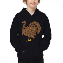 Load image into Gallery viewer, Thankgiving Turkey - Boy's Word Art Hooded Sweatshirt