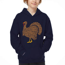 Load image into Gallery viewer, Thankgiving Turkey - Boy's Word Art Hooded Sweatshirt