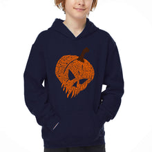 Load image into Gallery viewer, Evil Pumpkin - Boy's Word Art Hooded Sweatshirt