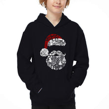 Load image into Gallery viewer, Santa Pics - Boy's Word Art Hooded Sweatshirt