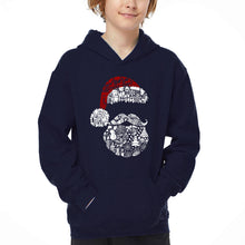 Load image into Gallery viewer, Santa Pics - Boy's Word Art Hooded Sweatshirt